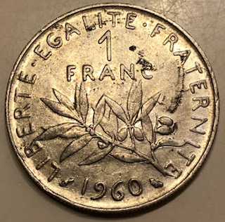 1960-Large-0-Franc,-I-Think-Both-Of-These-May-Be?