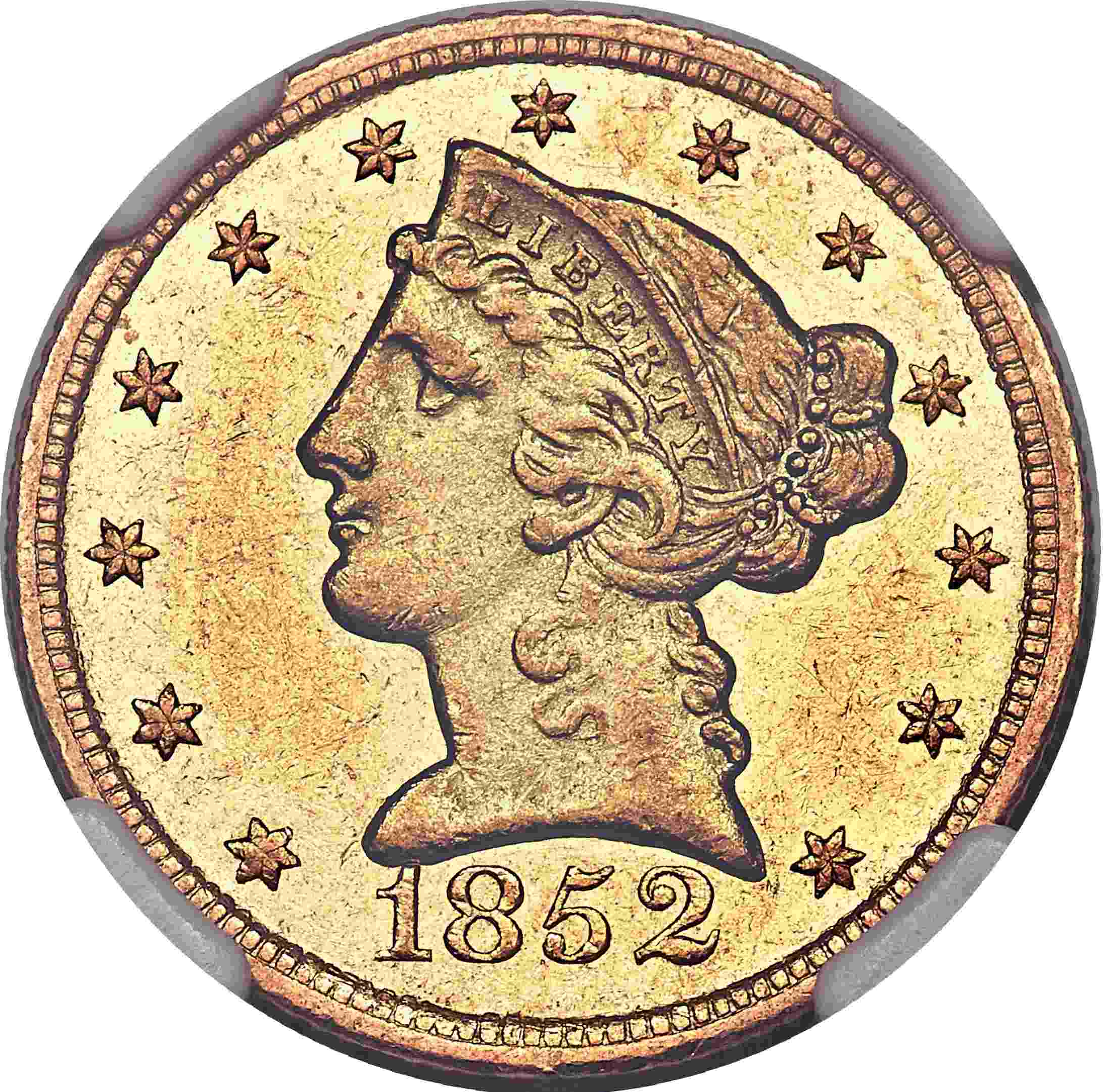 Guess-The-Grade-1852-C-$5-Gold
