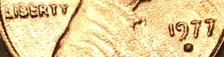 1977-Lincoln-Memorial-Penny-With-Texture