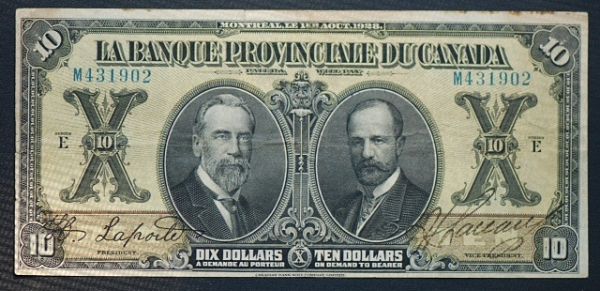 LA-Banque-Provinciale-Du-Canada,1928-10-Dollar-Bill.