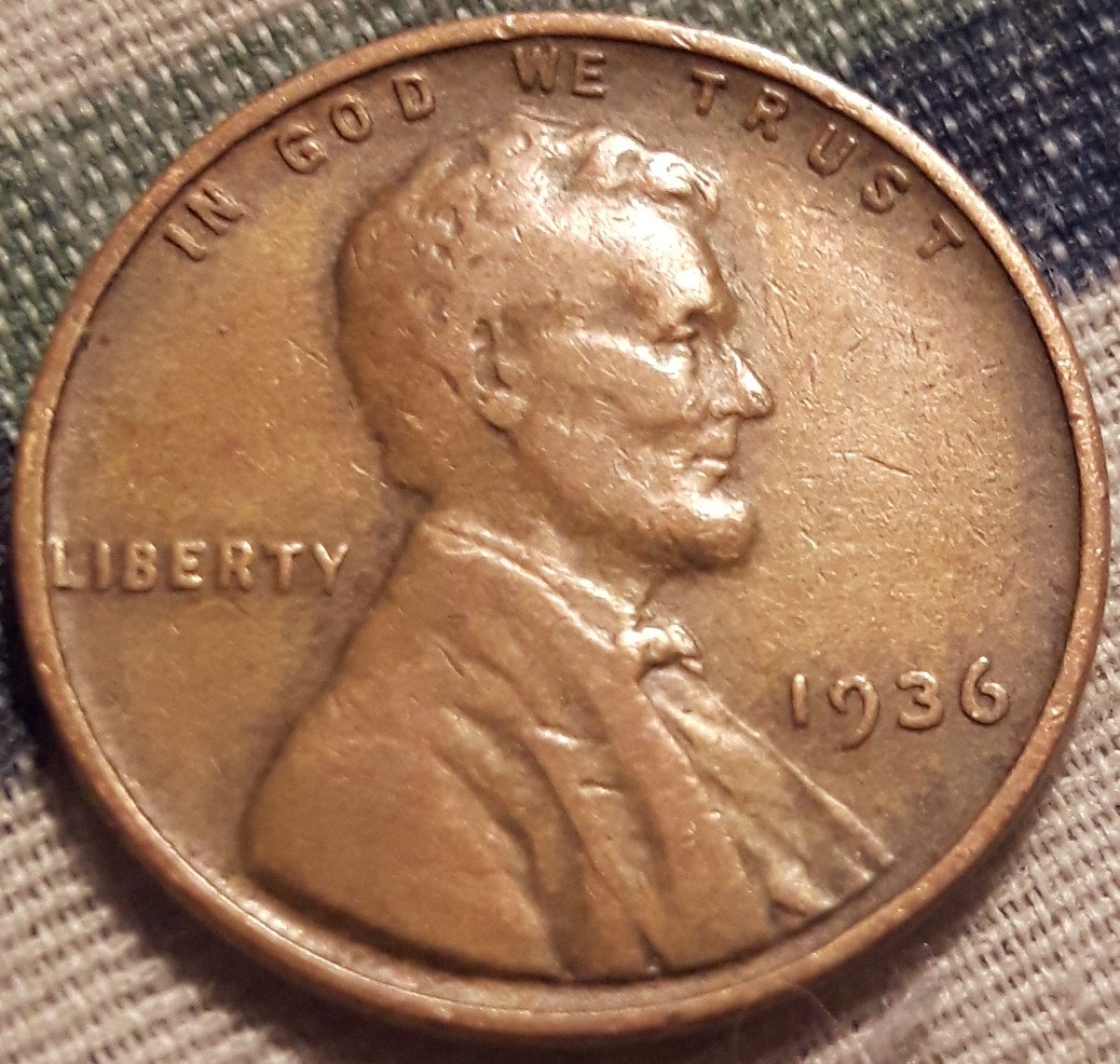 1936-Wheat-Penny-Has-Die-Chip-On-The-N-&-G-Of-In-God.