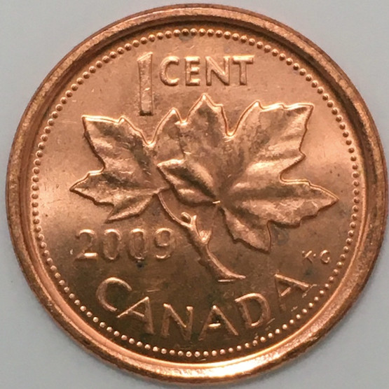 Nice-Grade-2009-Mag-Cent,-OBV-And-REV-Struck-Through-Grease