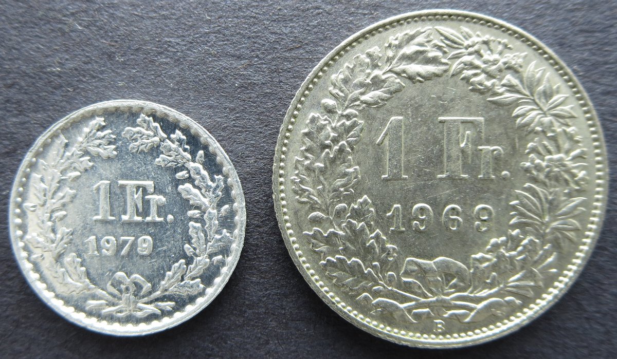 Mini-Switzerland-1-Franc-1979,-Coin-Or-Replica-Token?-Id:-Ag-Sigg-Advertising-Token