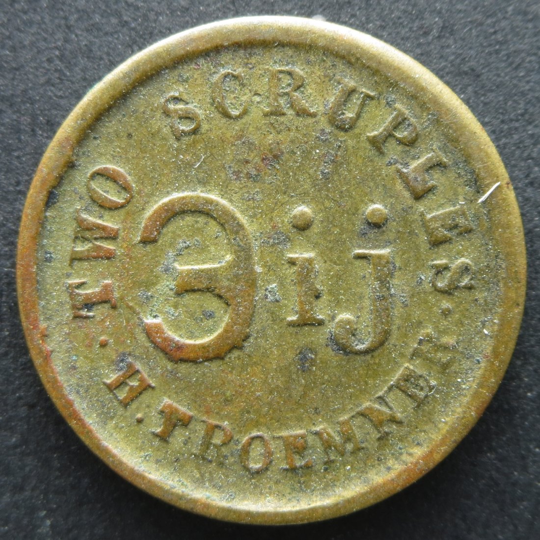 H.-T.-Phila-Two-Scruples-Apothecary-Weight-Token