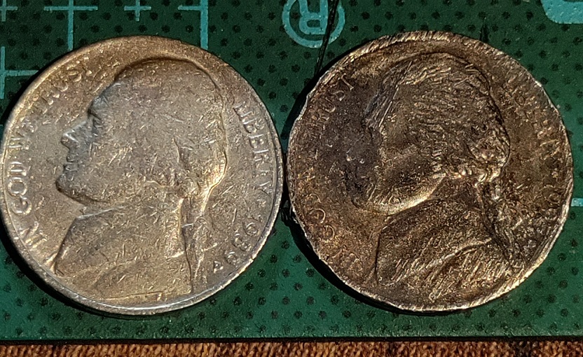 Is-This-1995-D-Nickel-On-The-Right-A-Black-Beauty-Or-Just-Dirty?