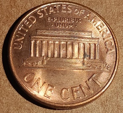 1989-D-Lincoln-Memorial-Cent-It-Appears-To-Be-A-Die-Clash