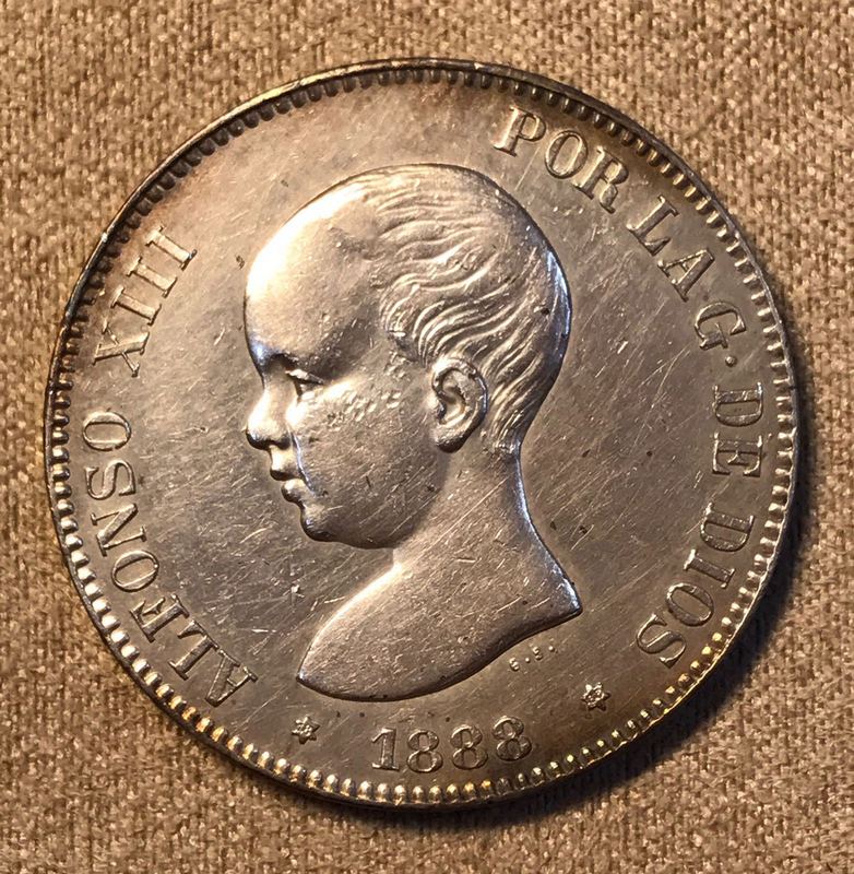 Silver-Coins-Of-Alfonso-XIIi-King-Of-Spain
