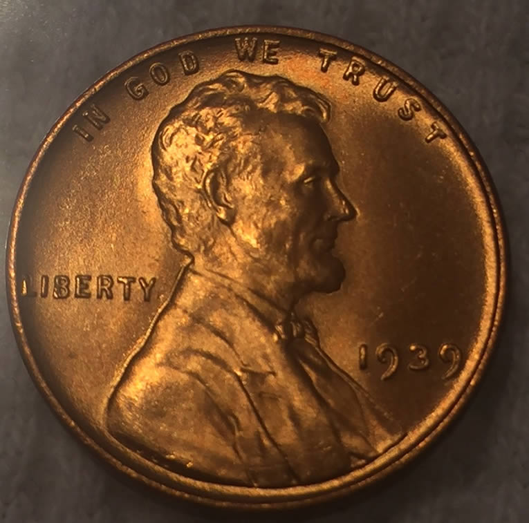 1939-Lustrous-Lincoln-Wheat-Cent.