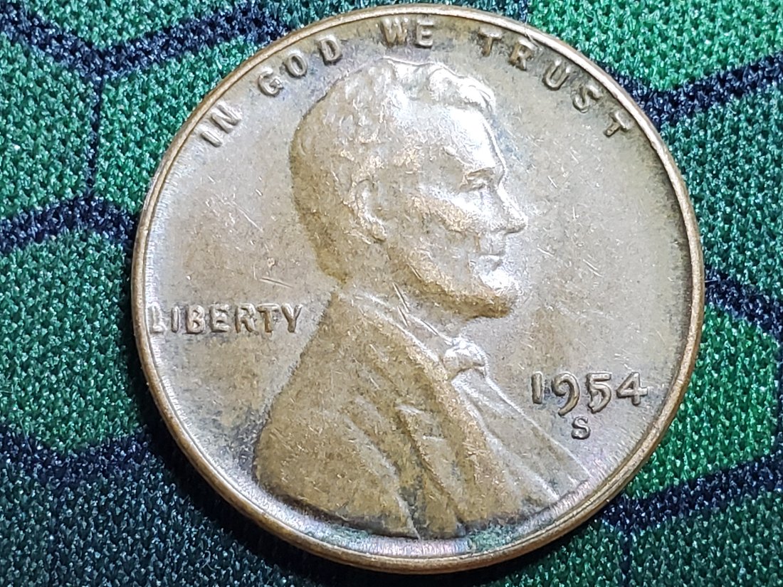 1954-S-Penny-Die-Break/-Date-Error