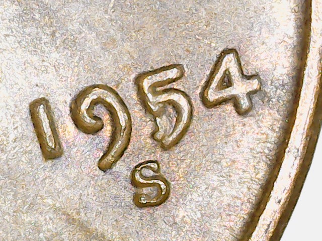 1954-S-Penny-Die-Break/-Date-Error