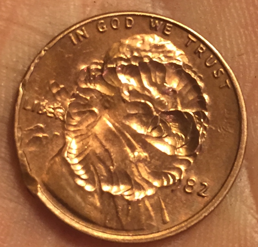 Red-1982-USA-Penny-Large-Date-Copper-Penny-Weighs-3.10-Grams-Error-Coin