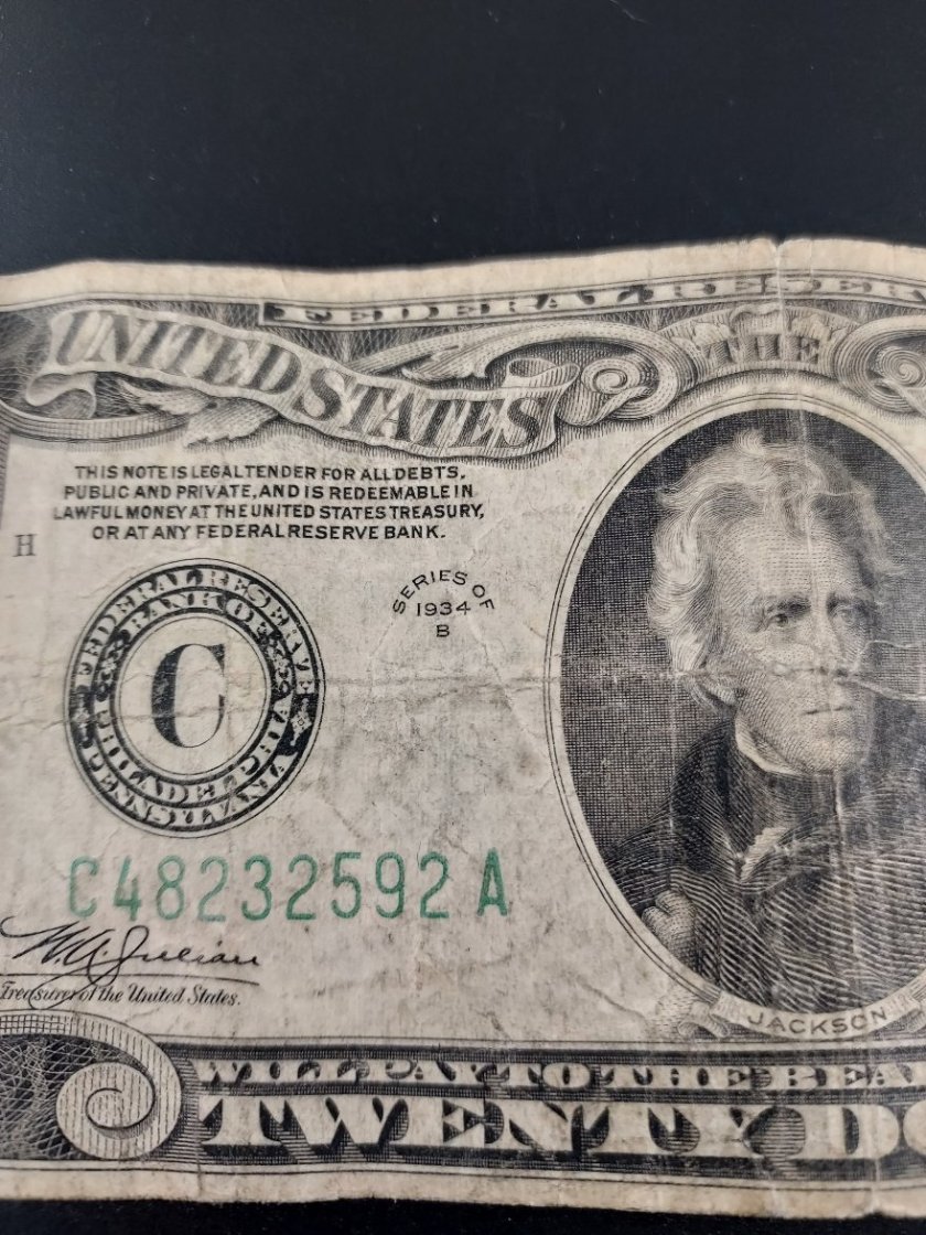 1934-Series-B-$20-Found-At-Work