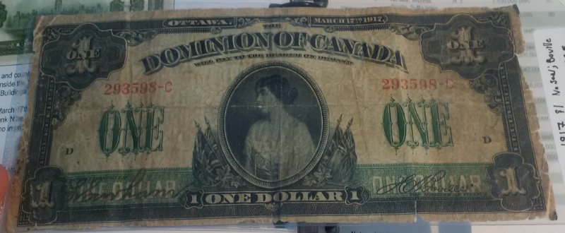 Grading-Low-Grade-1917-Dominion-Of-Canada-$1
