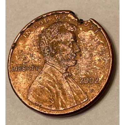 Clipped-Planchet-Or-Road-Kill?-2002-Cent