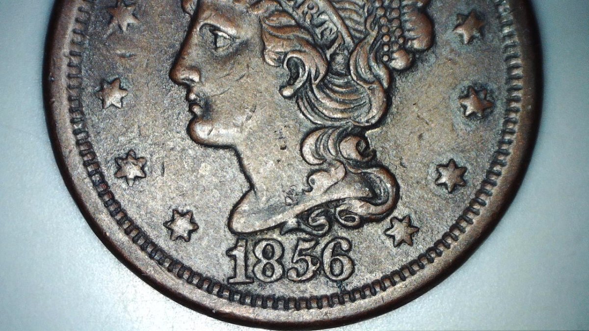 1856-Braided-Hair-Cent,-Grade
