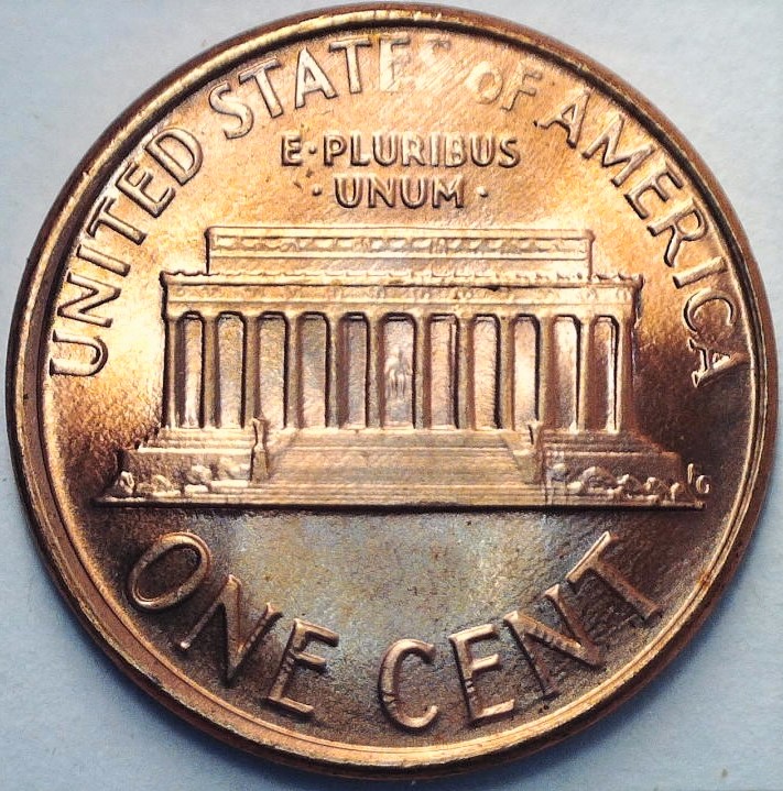 1986-D-Lincoln-Memorial-Cent,-For-Grading.