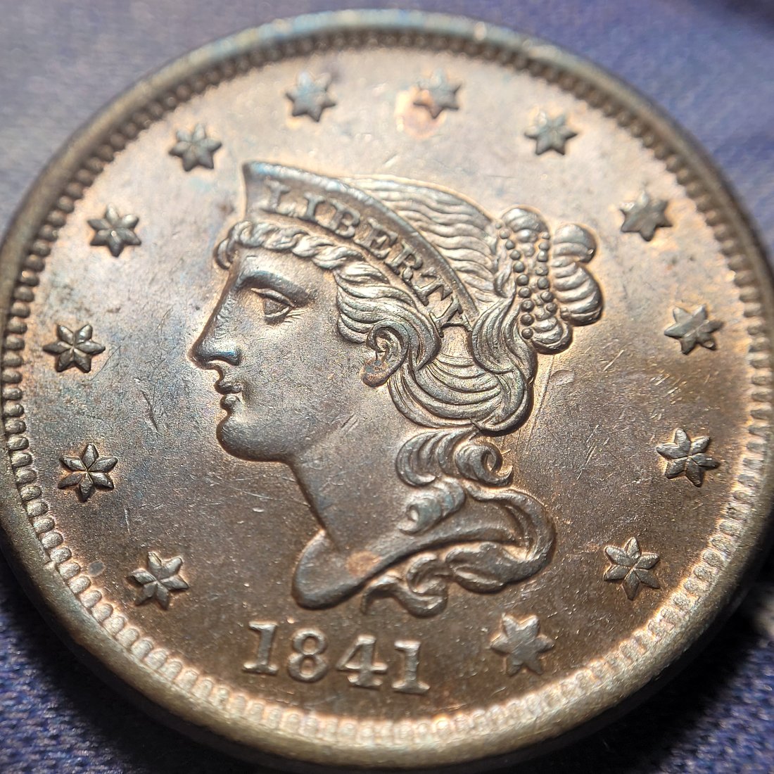 1841-Large-Cent,-For-Grading