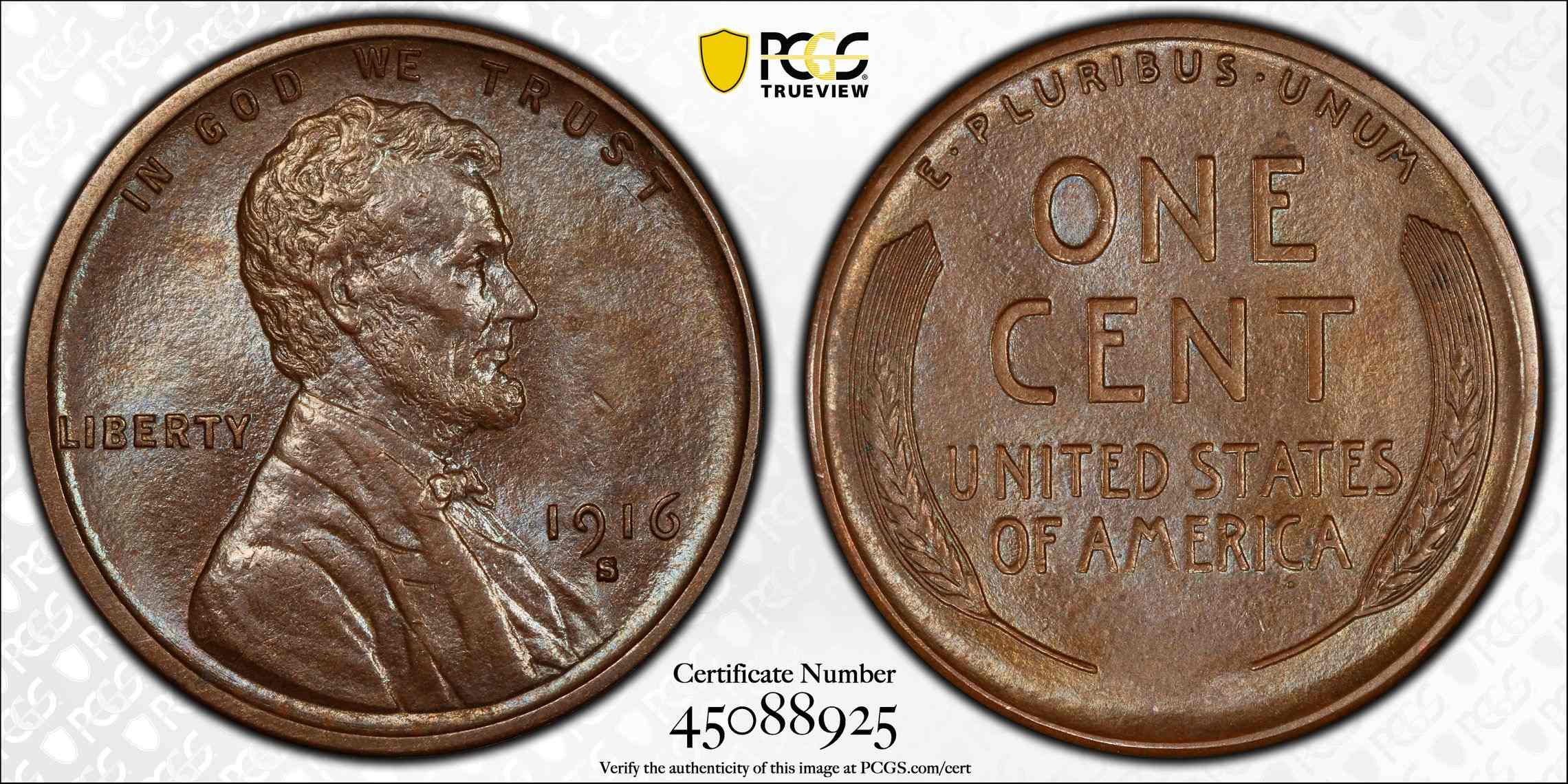 1916-S-Lincoln-Wheat-Cent,-For-Grading