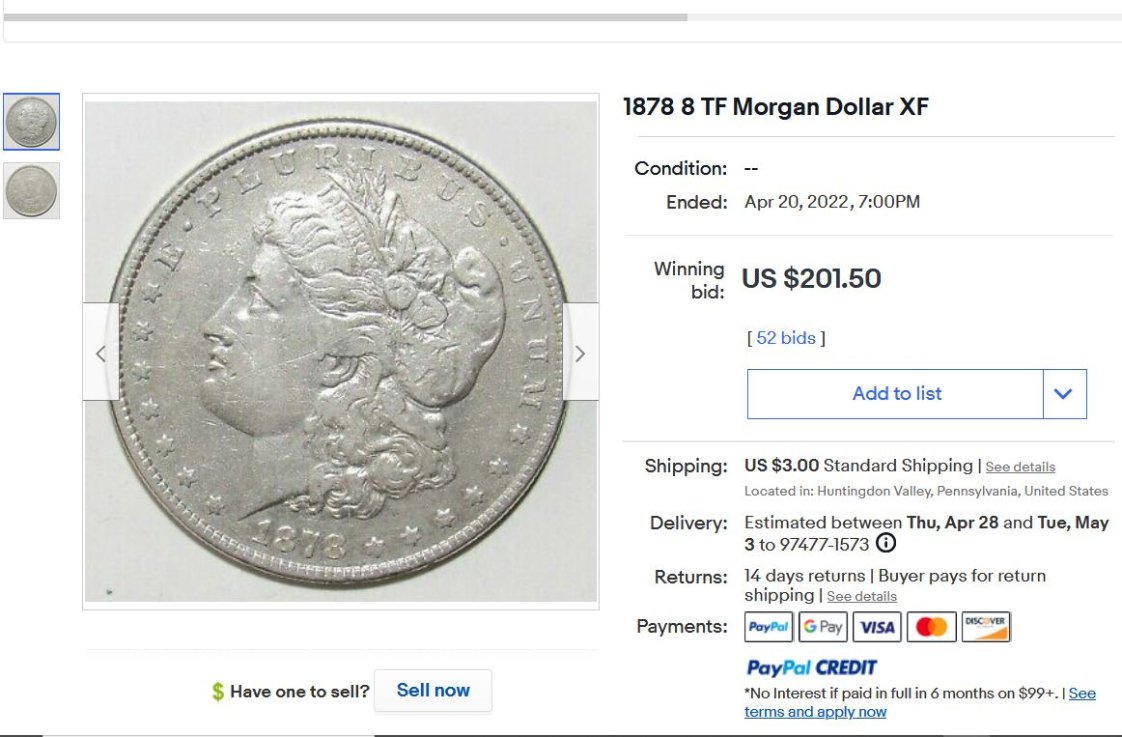 Morgan-1878-8-Tail-Feather-.-Shocking-Final-Bid-Price!