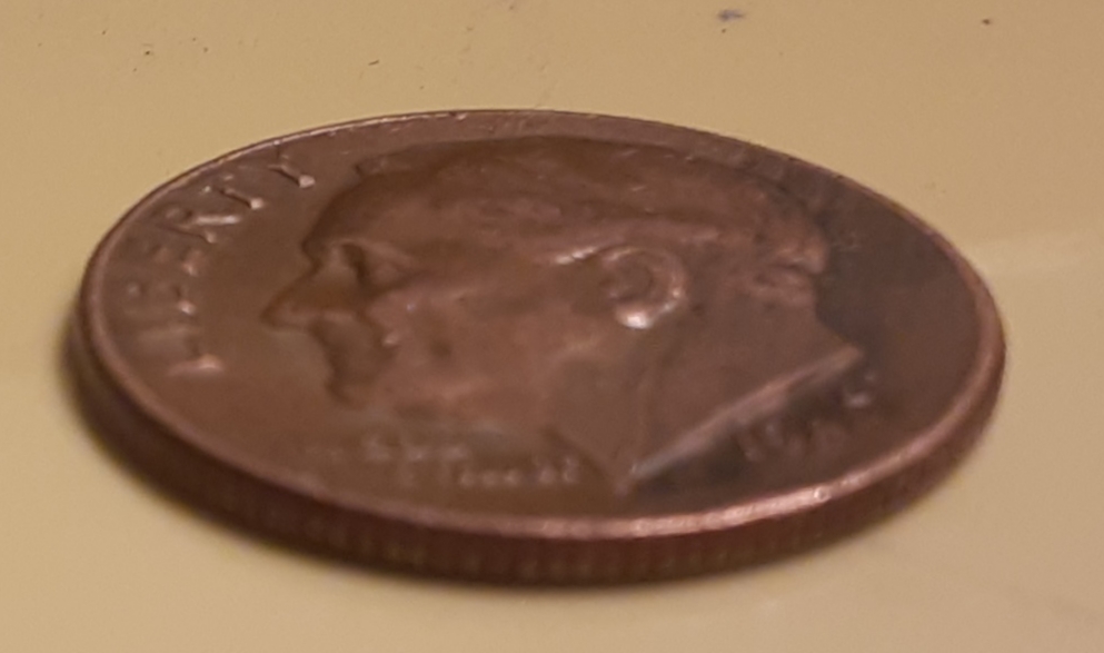 1983-D-Dime-Missing-Clayed-Layer-With-Crack