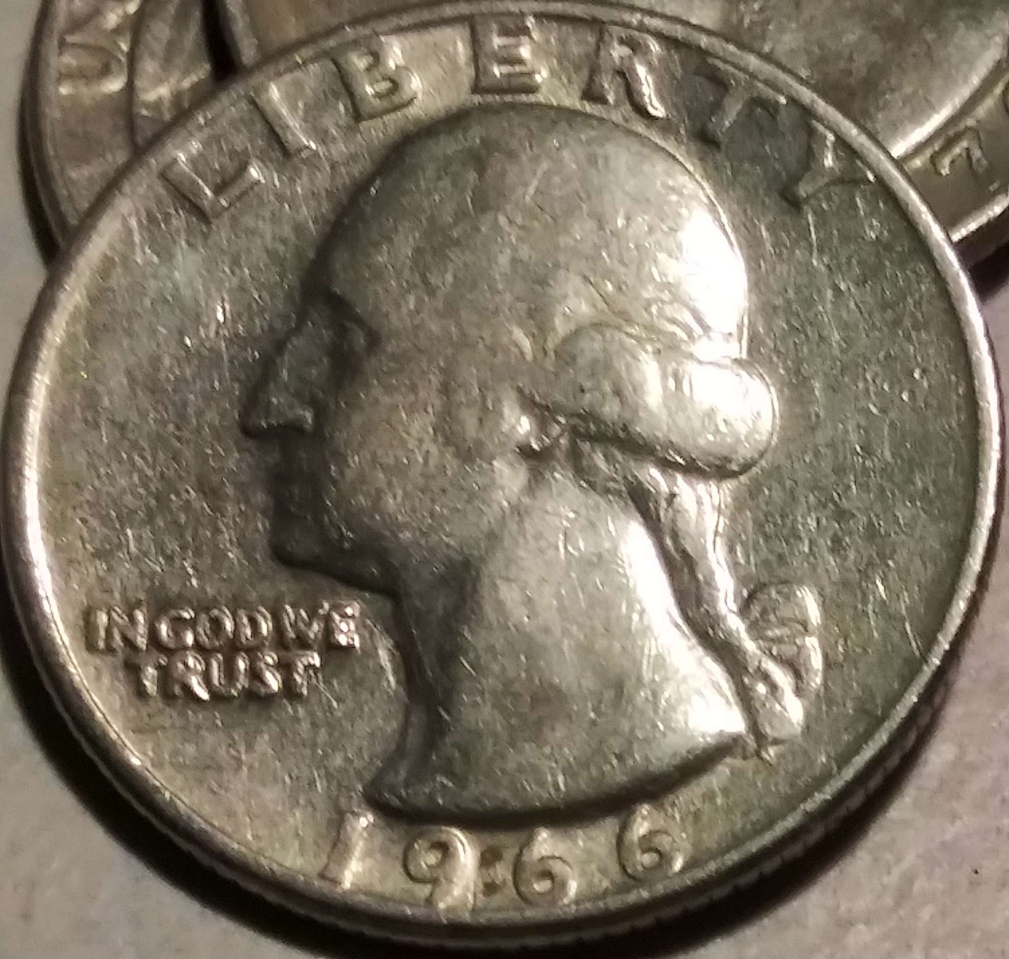 1966-Washington-Quarter.-Just-Smoothed-Letters-On-Reverse?