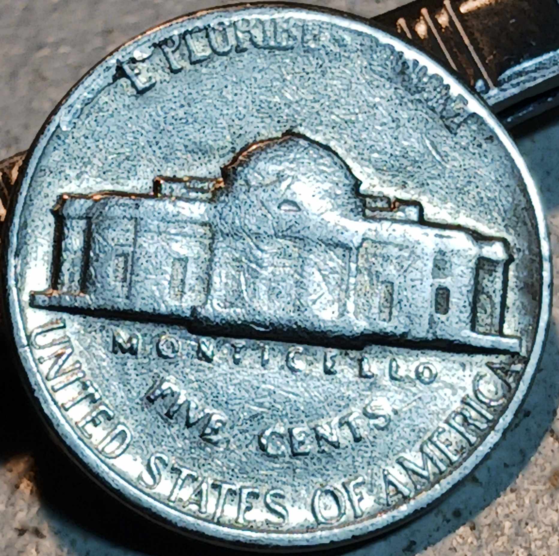 1966-Jefferson-Nickel.-Reverse-Cud?-Rim-Issues.-Damage?