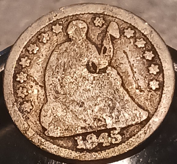 1845-Silver-Half-Dime.--Line-On-The-Obverse-Right-Side?