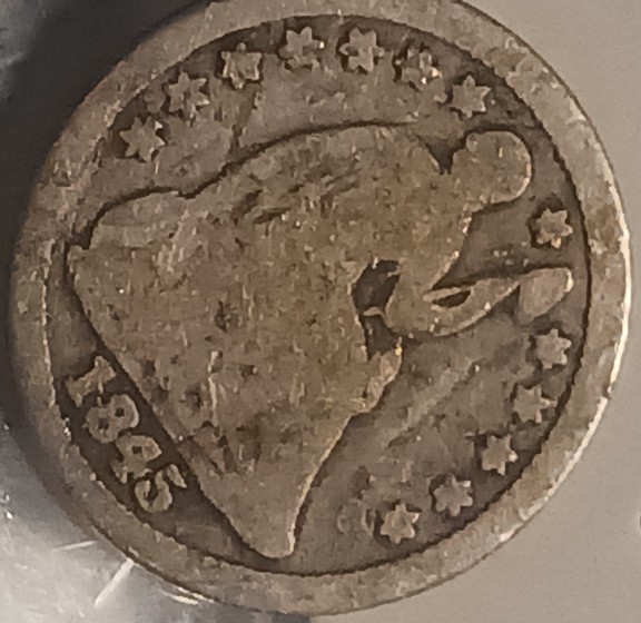 1845-Silver-Half-Dime.--Line-On-The-Obverse-Right-Side?