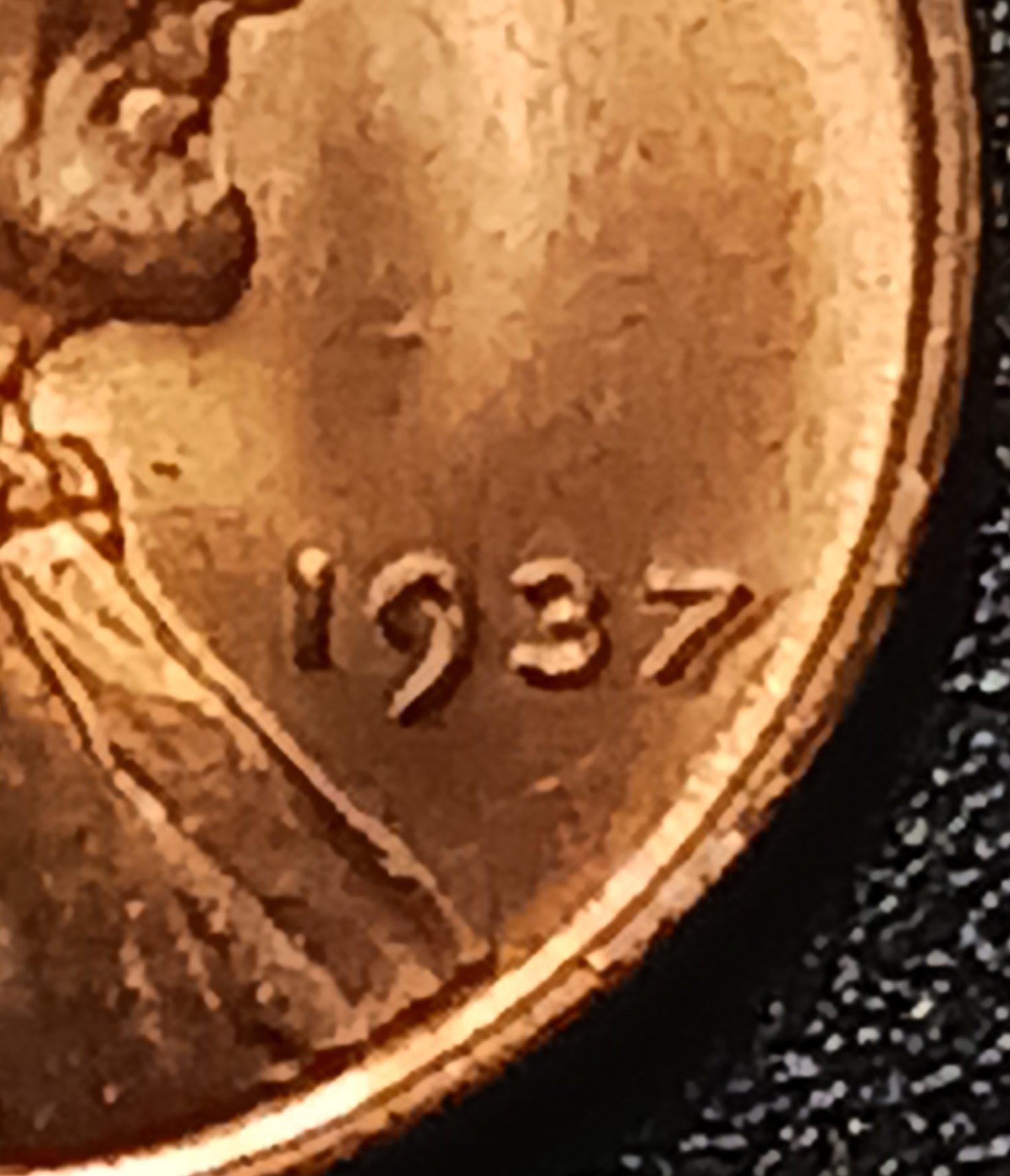 1937-Lincokn-Wheat-Cent.-Nearly-AU