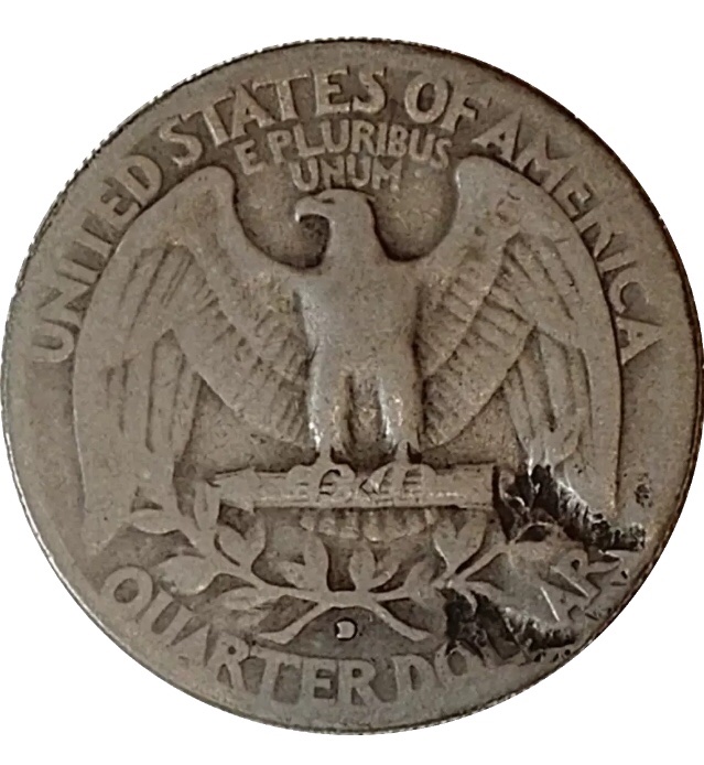 1932-D-Quarter:-2-Sided-Struck-Through-Or-PMD?