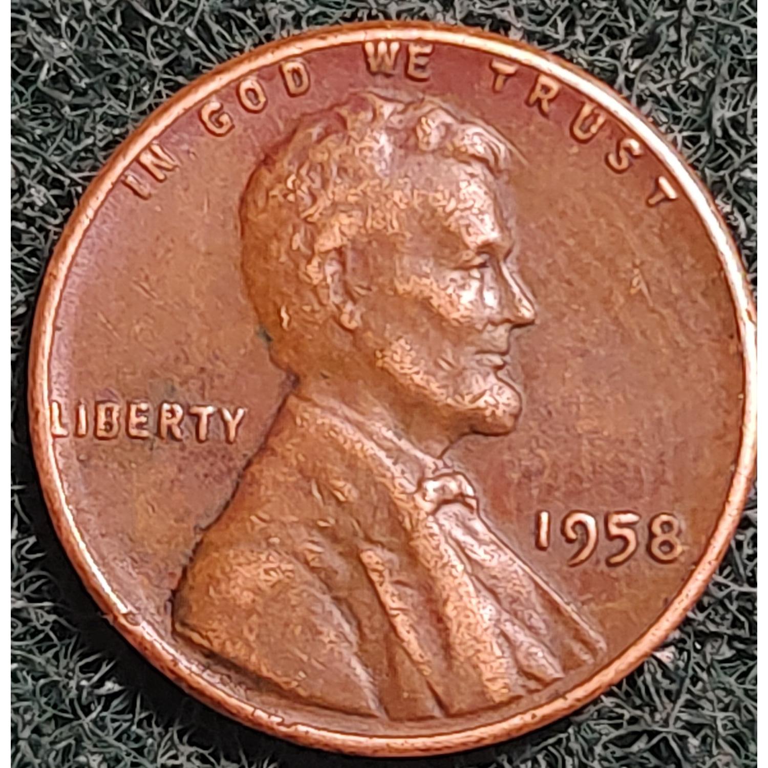1958-Wheat-Penny-No-Mint-Mark,-Possible-Multiple-Errors-Reverse