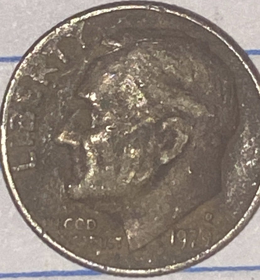 1979-D-Dime-Red/Brown-In-Color