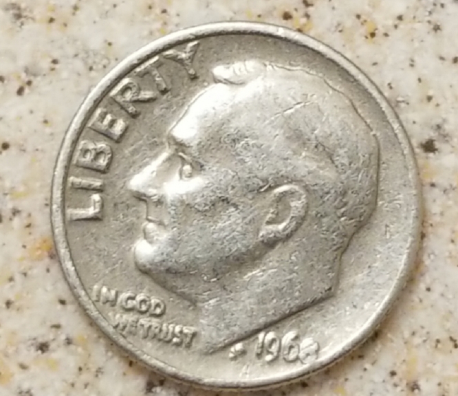 1968-Dime-Weighing-2.18g
