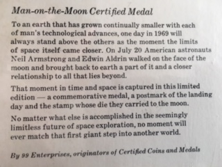 Man-On-The-Moon-Certified-Medal-#04372-Bronze-1969