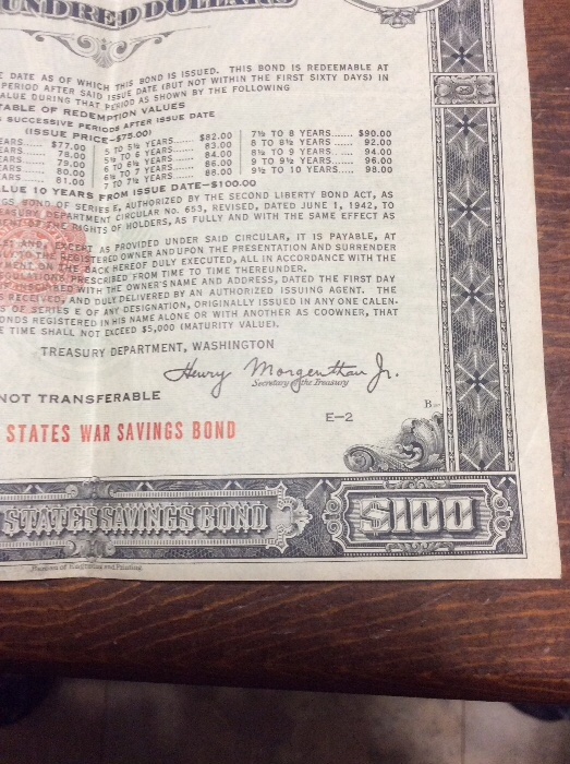 1943-$100-War-Bond---Worth-Keeping?