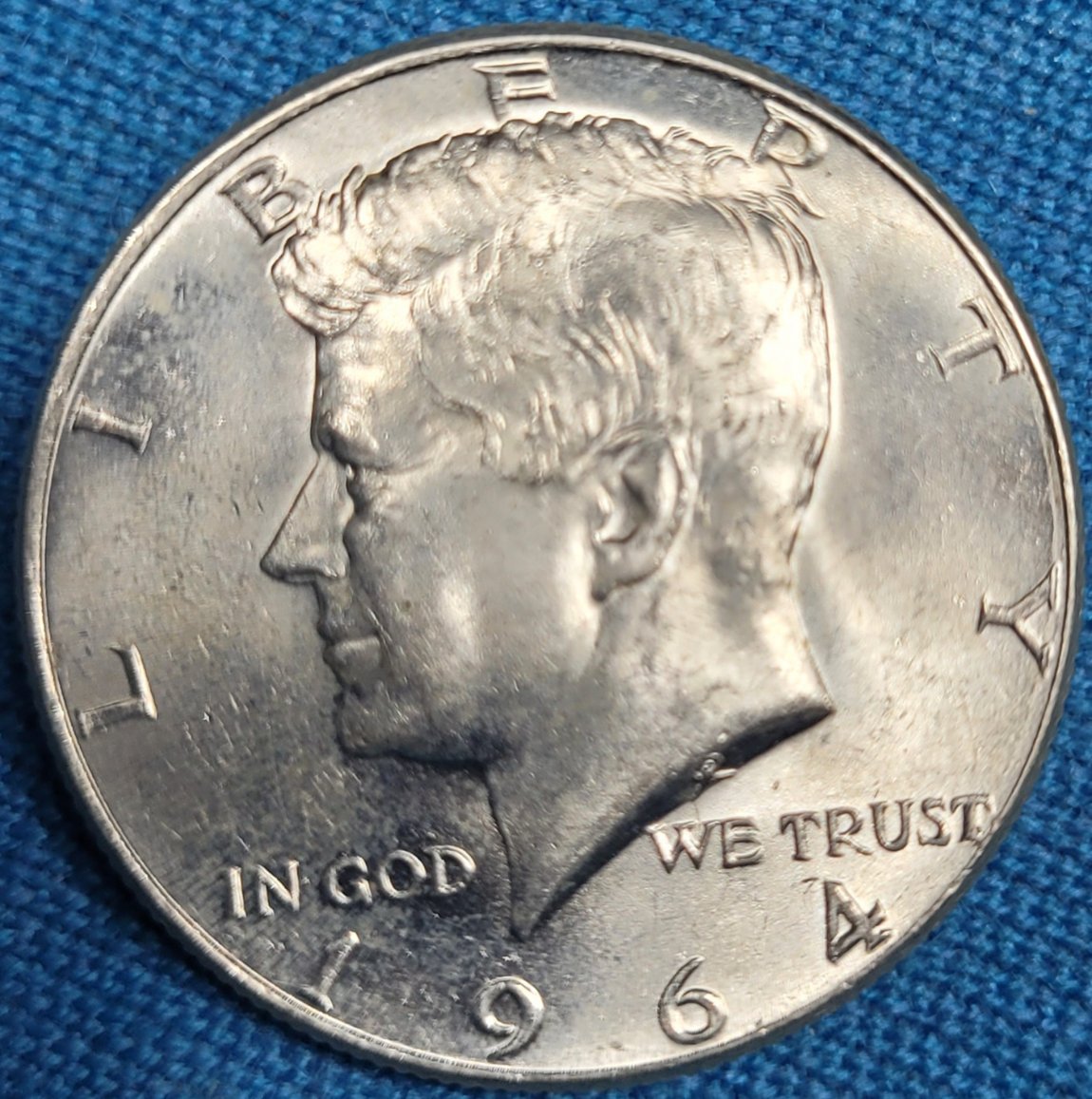 1964-Kennedy-Half-Dollar,-Looks-Nice