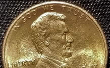 Strange--Fg-Stamp-Looks-Slanted-1987-D-Lincoln-Cent