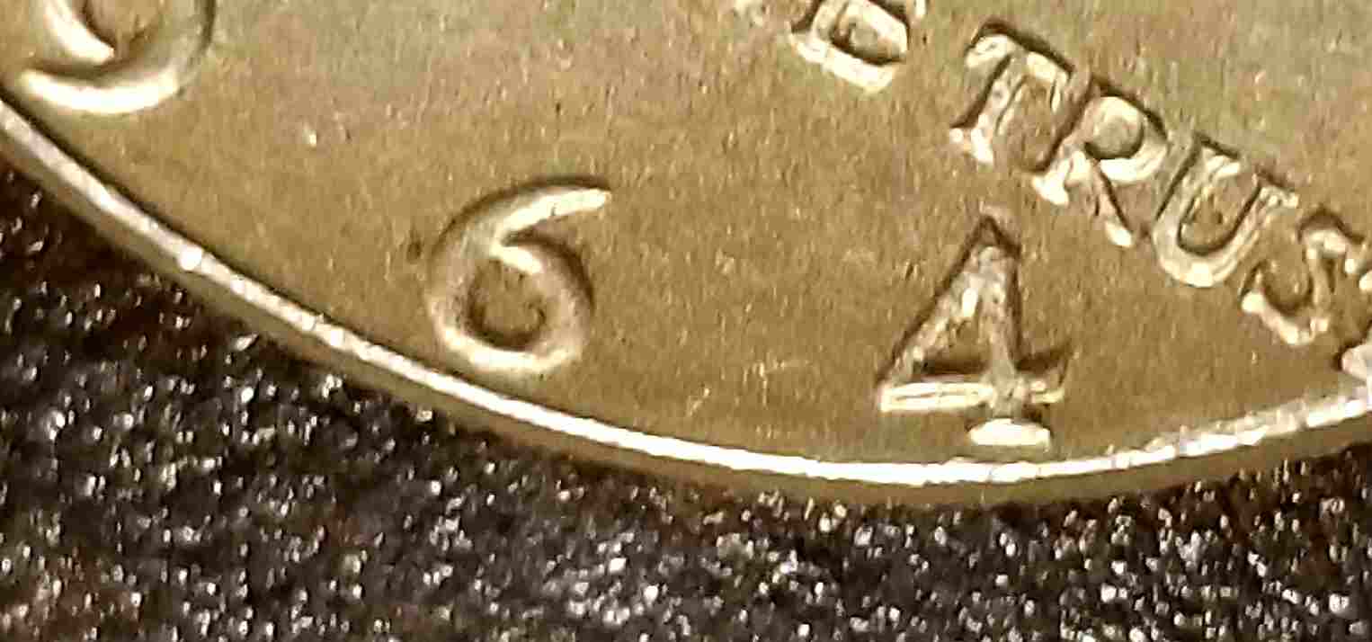 1964-Kennedy-Half-Dollar,-Special-Mint-?-Dangaling-4-?-Hair-Lines...