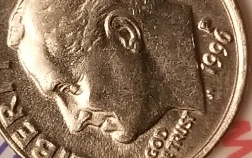 1996-Roosevelt-Dime-Misprint-Mint-On-Front-Hidden-Number-On-Back?