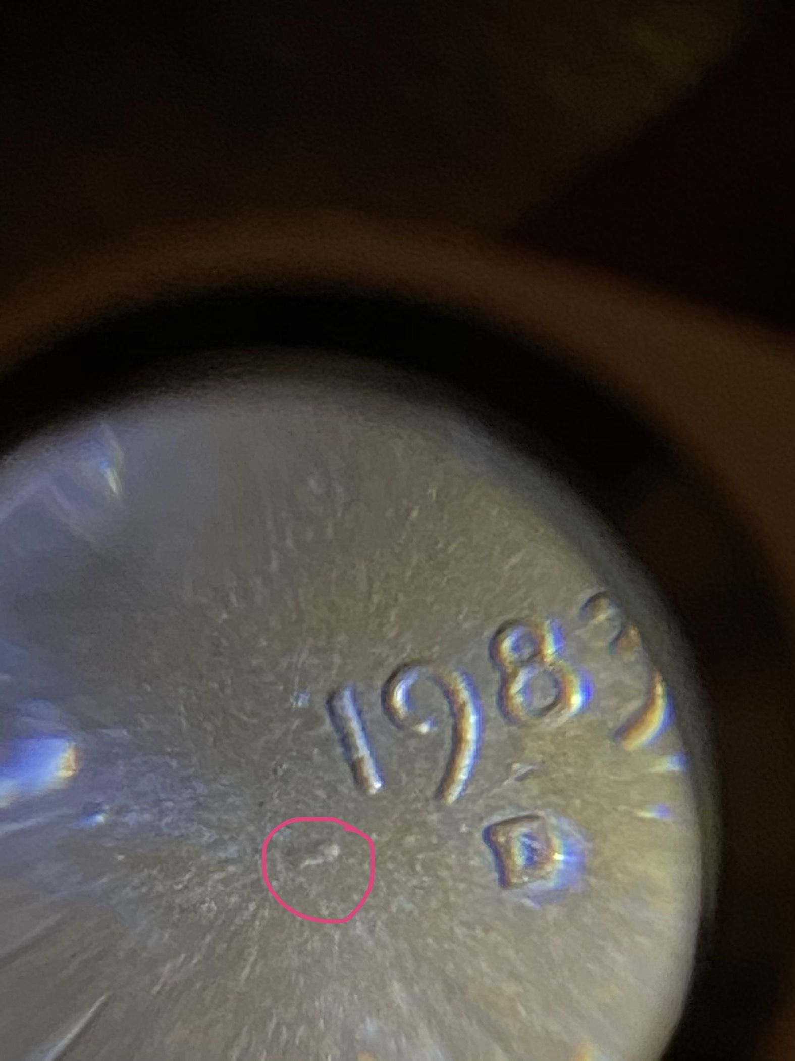 1983-Denver-Penny-With-Blob-Next-To-The-Date,-Worth-Anything?