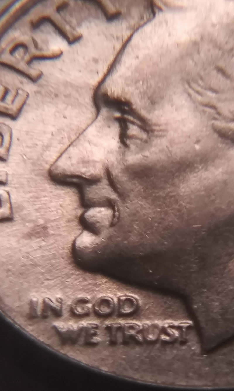 2004-P-Dime-With-Large-Raised-Die-Line-From-Rim-To-Back-Of-Ear
