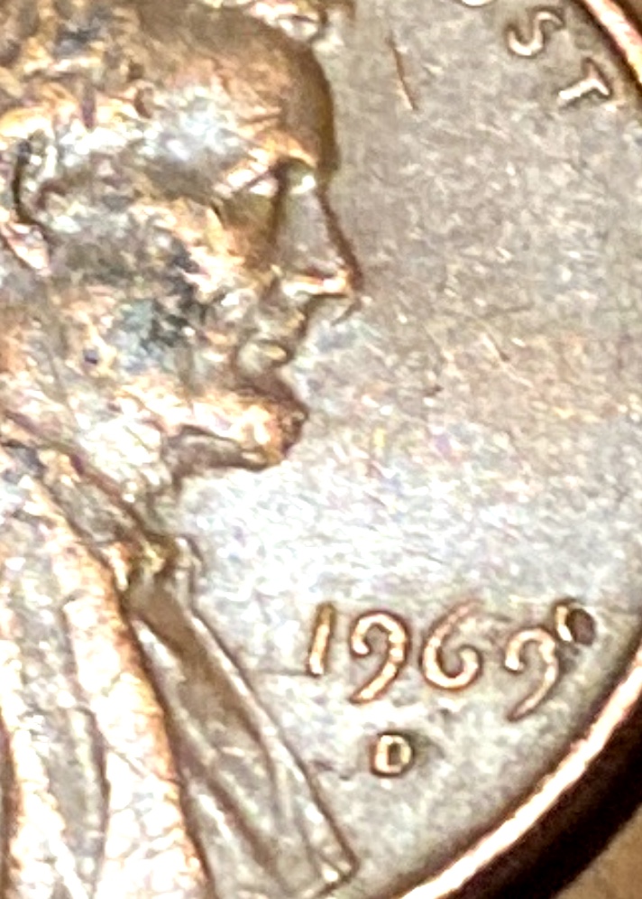 1969-Penny-With-A-Extra-Partial-Number-On-Date?-Opinions-Please..