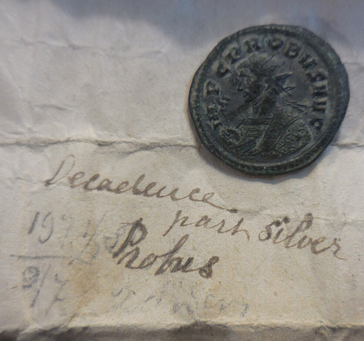 When-Coins-Were-Stored-In-Paper,-Ink-From-The-Well-Label,-Trebonianus-Gallus