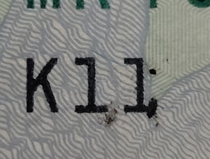 2013-$20-Bill-With-Ink-Bleed-On-Federal-Reserve-District-Seal