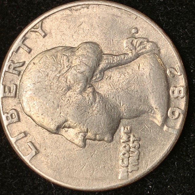 1982-Washington-Quarter-Possible-Misaligned-Die-With-Partial-Loss