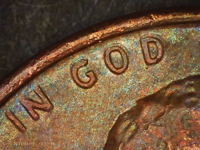 1969-D-Penny-Rainbow-Finish?-Floating-Roof?-No-FG?-Help-Identify-Guys?