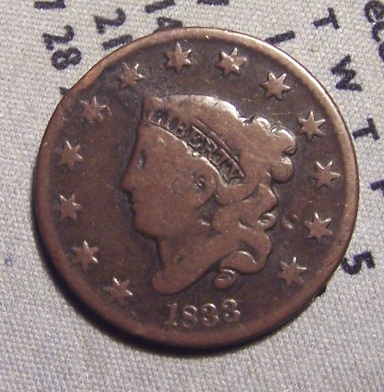 1833-Large-Cent-For-Grading