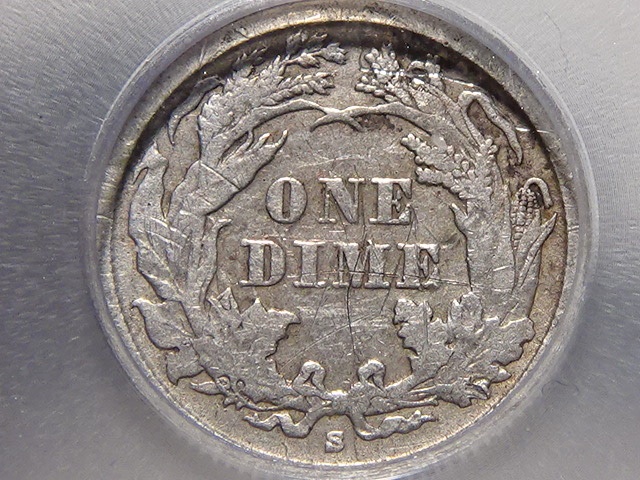1861-S-Seated-Dime-VF-25-Details-Scratched