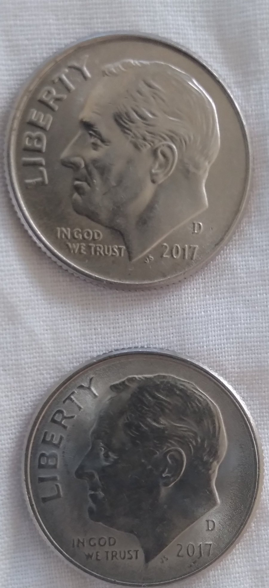 2017-D-Roosevelt-Dime-With-The-Weirdest-Damage-Ever.-I-Think.