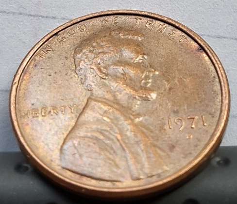 1971-D-Penny-With-Odd-Marks